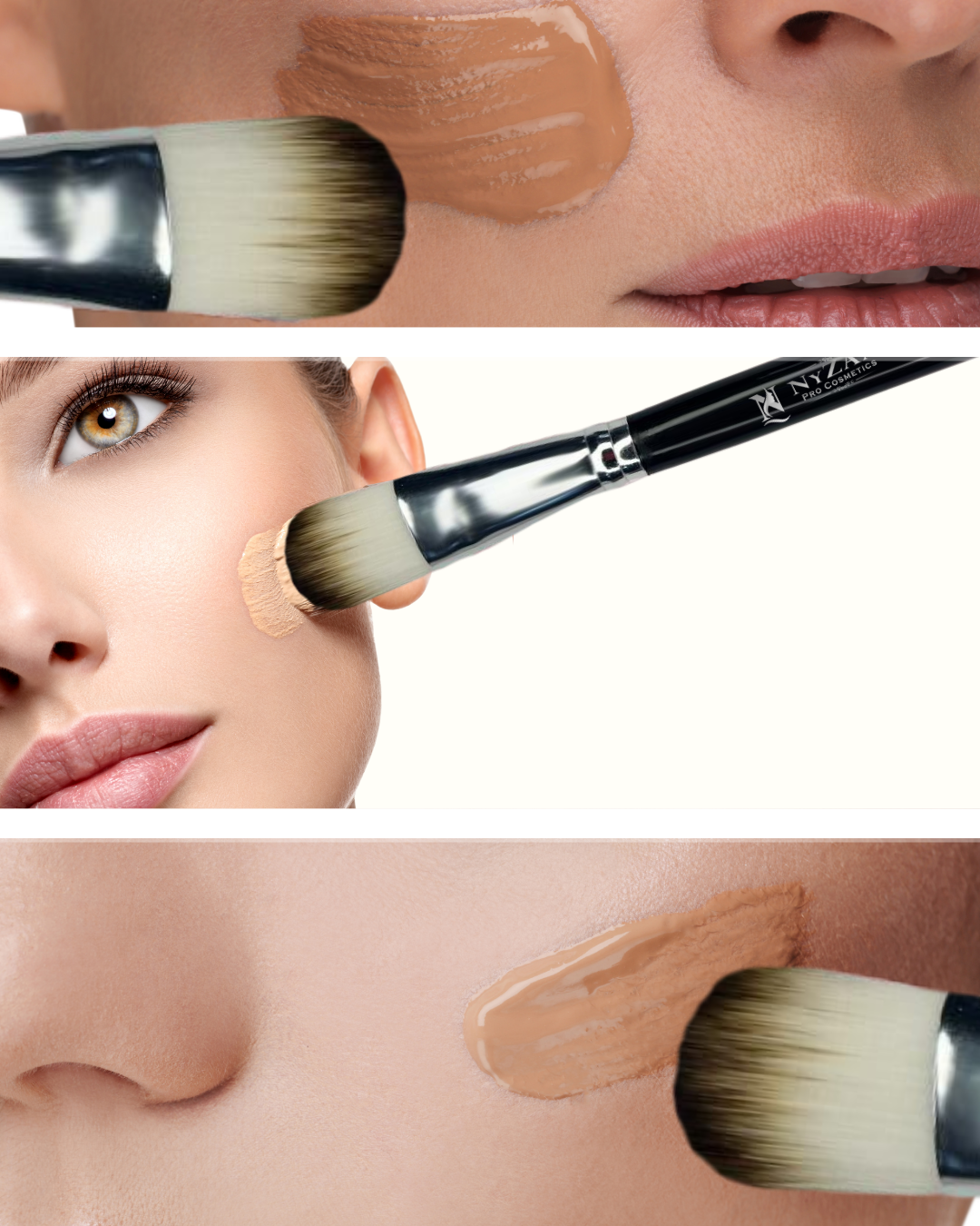 NyZAA Flat Foundation Brush┃NC-12┃