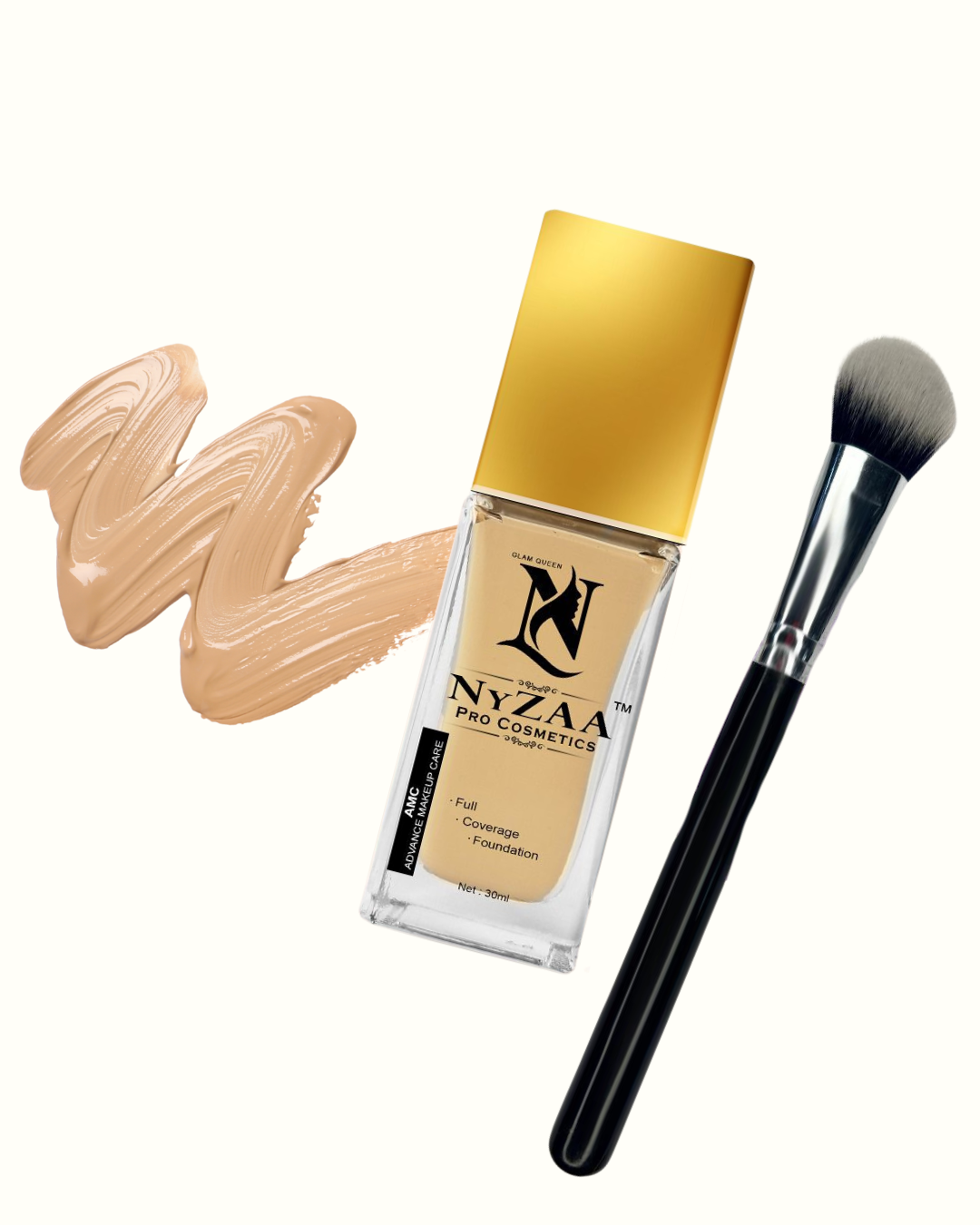 NyZAA Tapered Foundation Brush┃NC-13