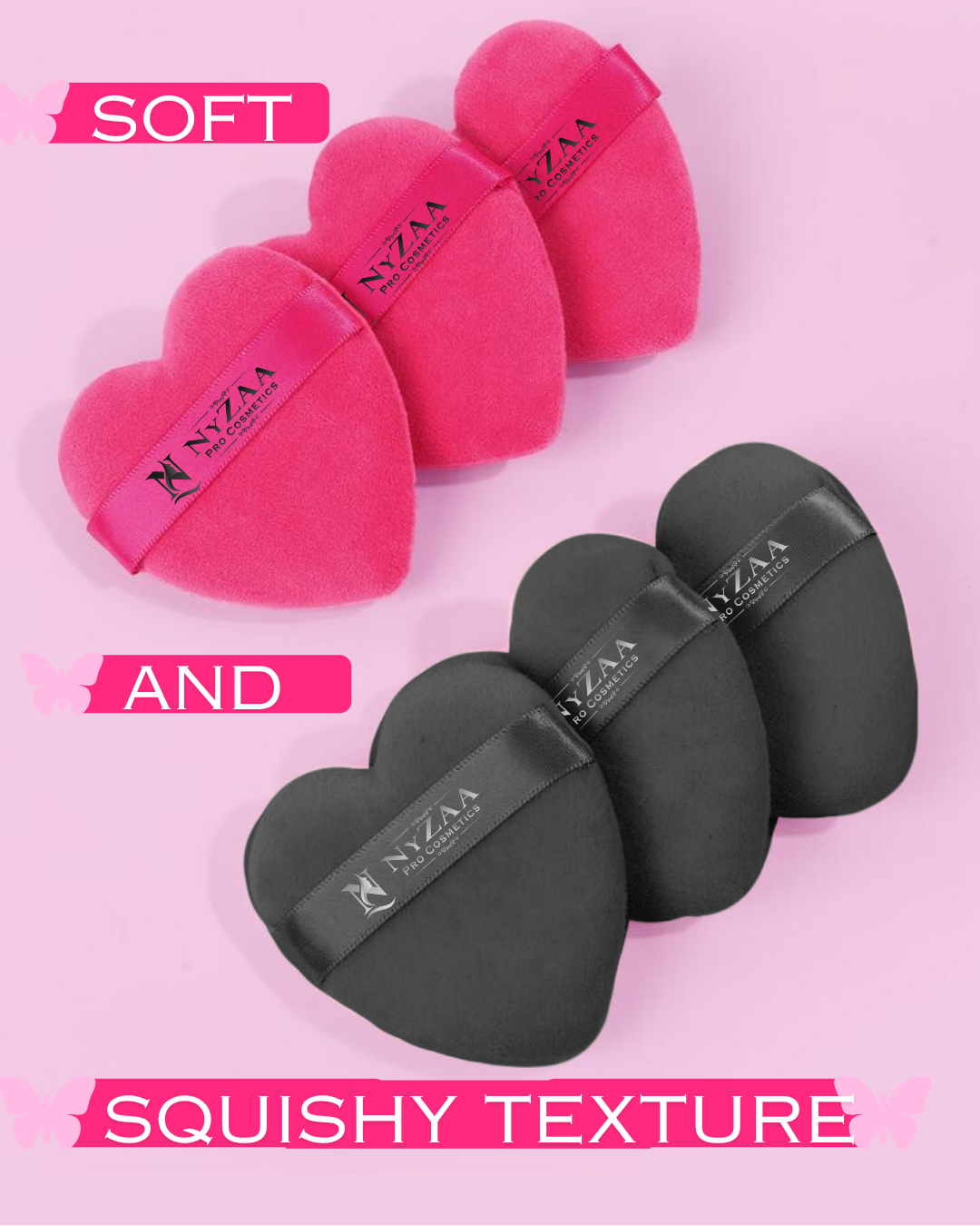 NyZAA HD Powder (Choose any) + Heart Puff COMBO