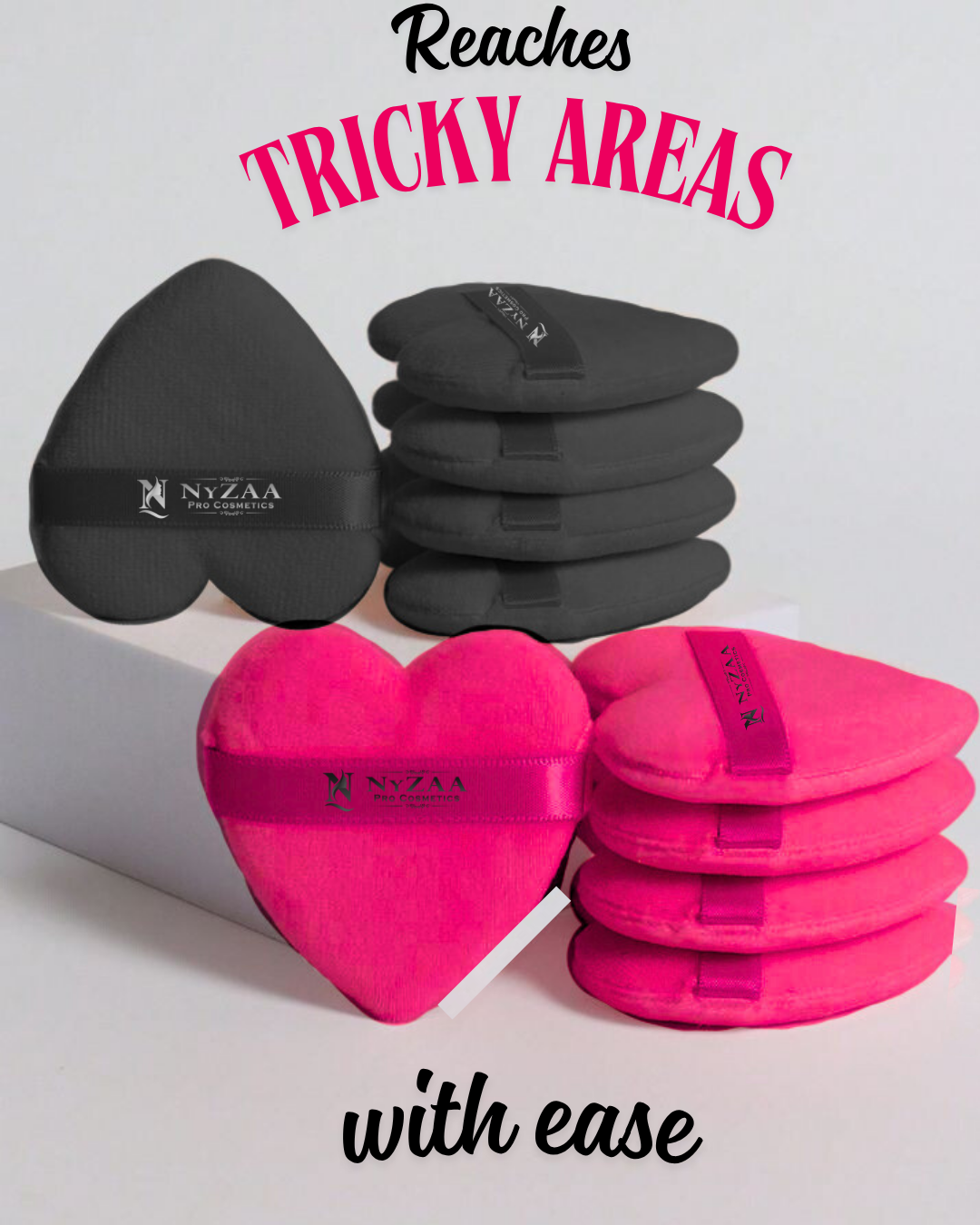 NyZAA HD Powder (Choose any) + Heart Puff COMBO