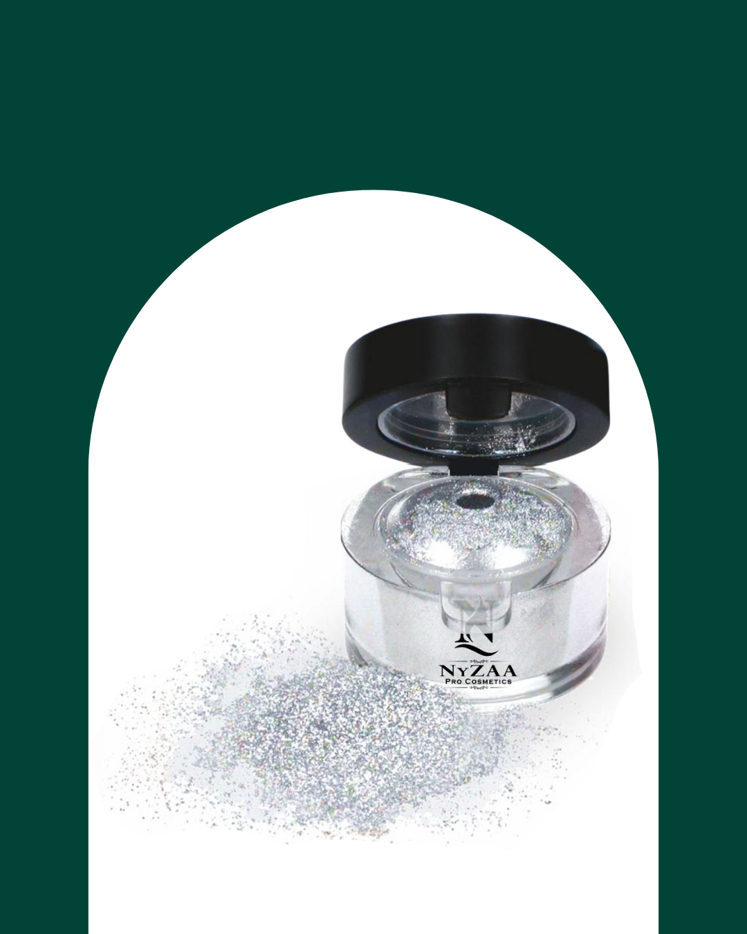 NyZAA Flip Top Glitter (201 - Flash Silver)┃LUXURY SPARKLE┃