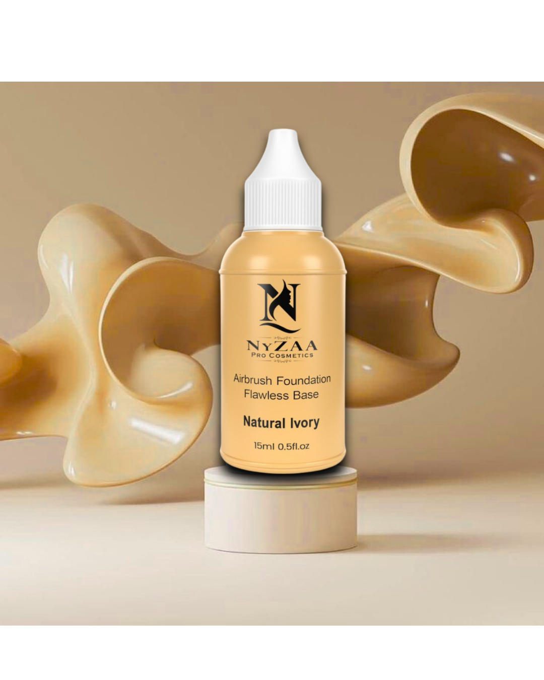NyZAA AirBrush Liquid Foundation │Natural Ivory for Fair Tone