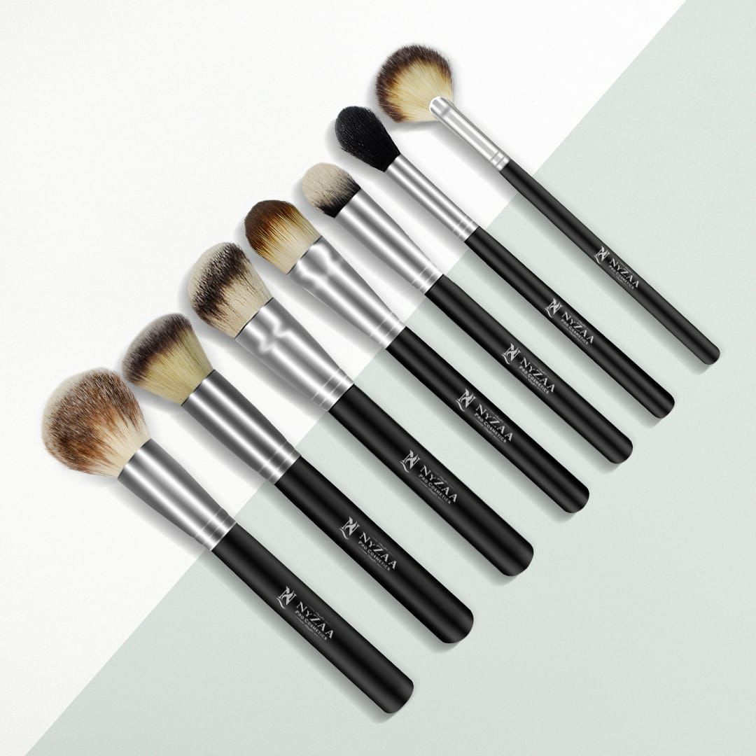 NyZAA COSMETICS Professional Face Makeup Brushes set of 7Pc