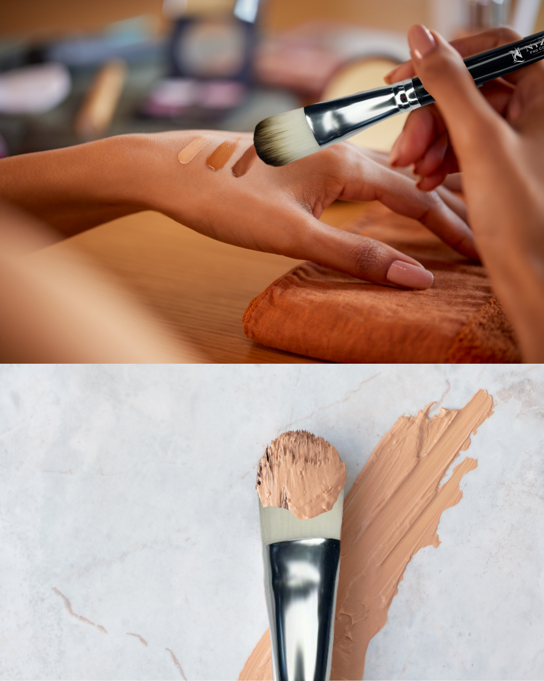 NyZAA Flat Foundation Brush┃NC-12┃