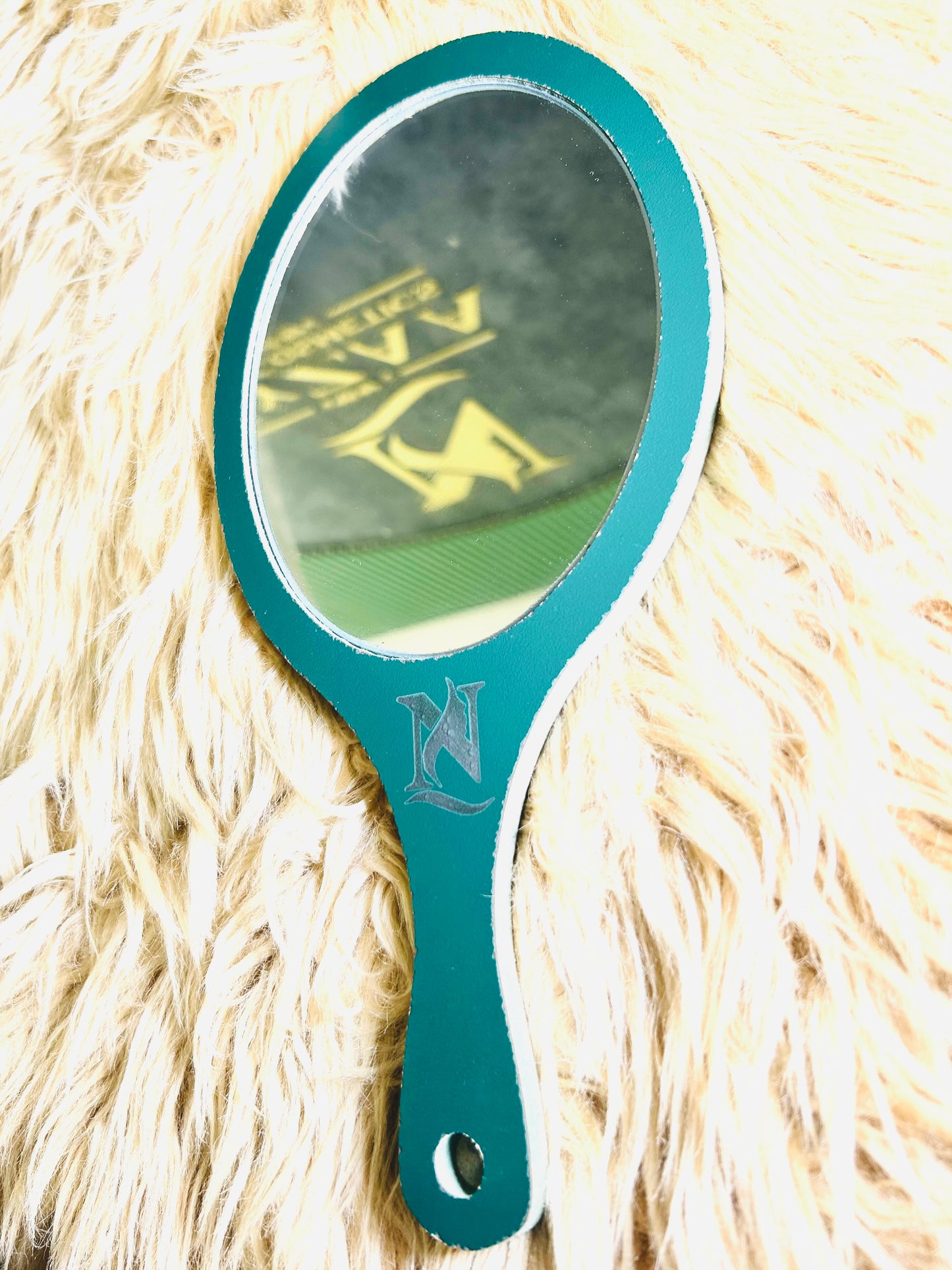 NyZAA EMAAN Hand Mirror Round, Travel Friendly