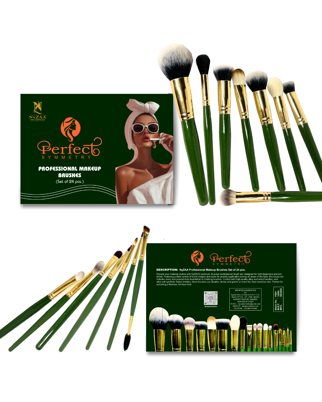 NyZAA Perfect Symmetry Brush Set |24 pc.|