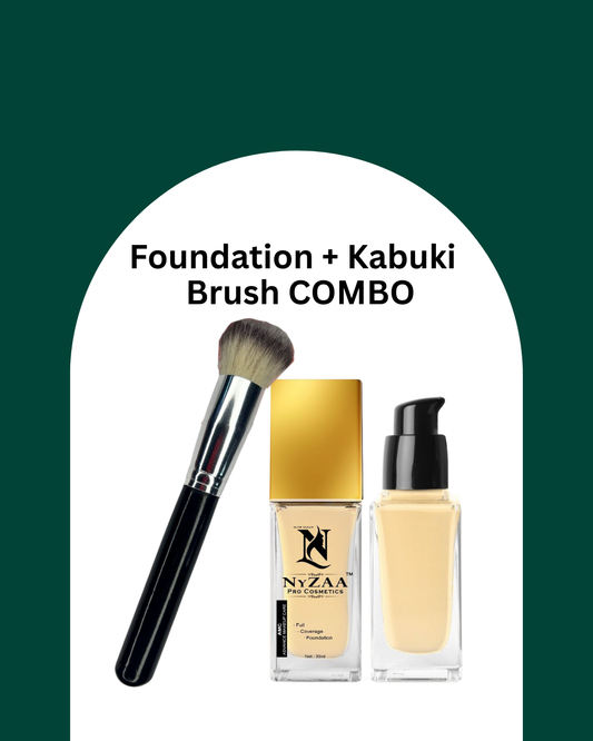 NyZAA Foundation (Choose any shade) + Foundation Brush COMBO