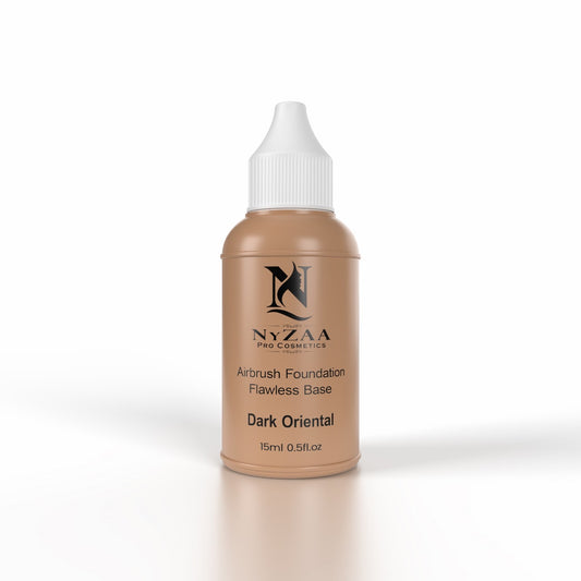 NyZAA AirBrush Liquid 4-In-1 Airbrush Foundation, (Dark Tone)Flawless Finish - Sheer to Medium Coverage - Anti-Aging Formula Hydrates and Moisturizes - Professional Makeup