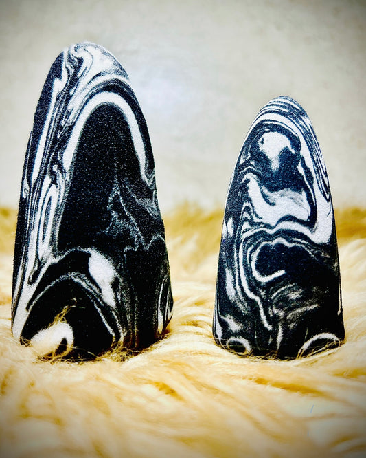 NyZAA Black Marble Blender ( long Shape) 1pc