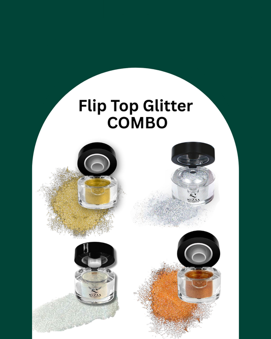 NyZAA Flip Top Glitter Pigment- Luxury Sparkle COMBO