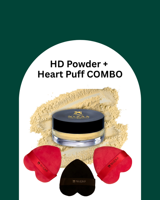 NyZAA HD Powder (Choose any) + Heart Puff COMBO