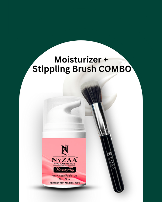 NyZAA Moisturizer + Stippling Brush COMBO