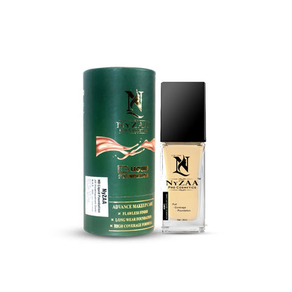 NyZAA HD Foundation (01 Delhi Fair) High Coverage & WaterProof Long Lasting Makeup,