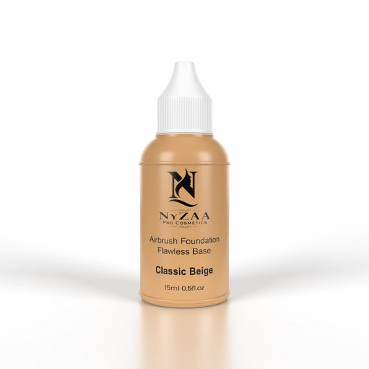 NyZAA AirBrush Liquid 4-In-1 Airbrush Foundation, (Medium Tone)Flawless Finish - Sheer to Medium Coverage - Anti-Aging Formula Hydrates and Moisturizes - Professional Makeup
