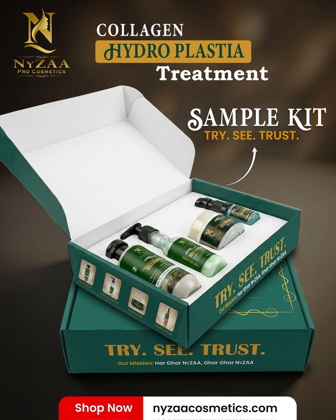 NyZAA Collagen Hydro Plastia Sample Kit (Perfect For Single TRT)