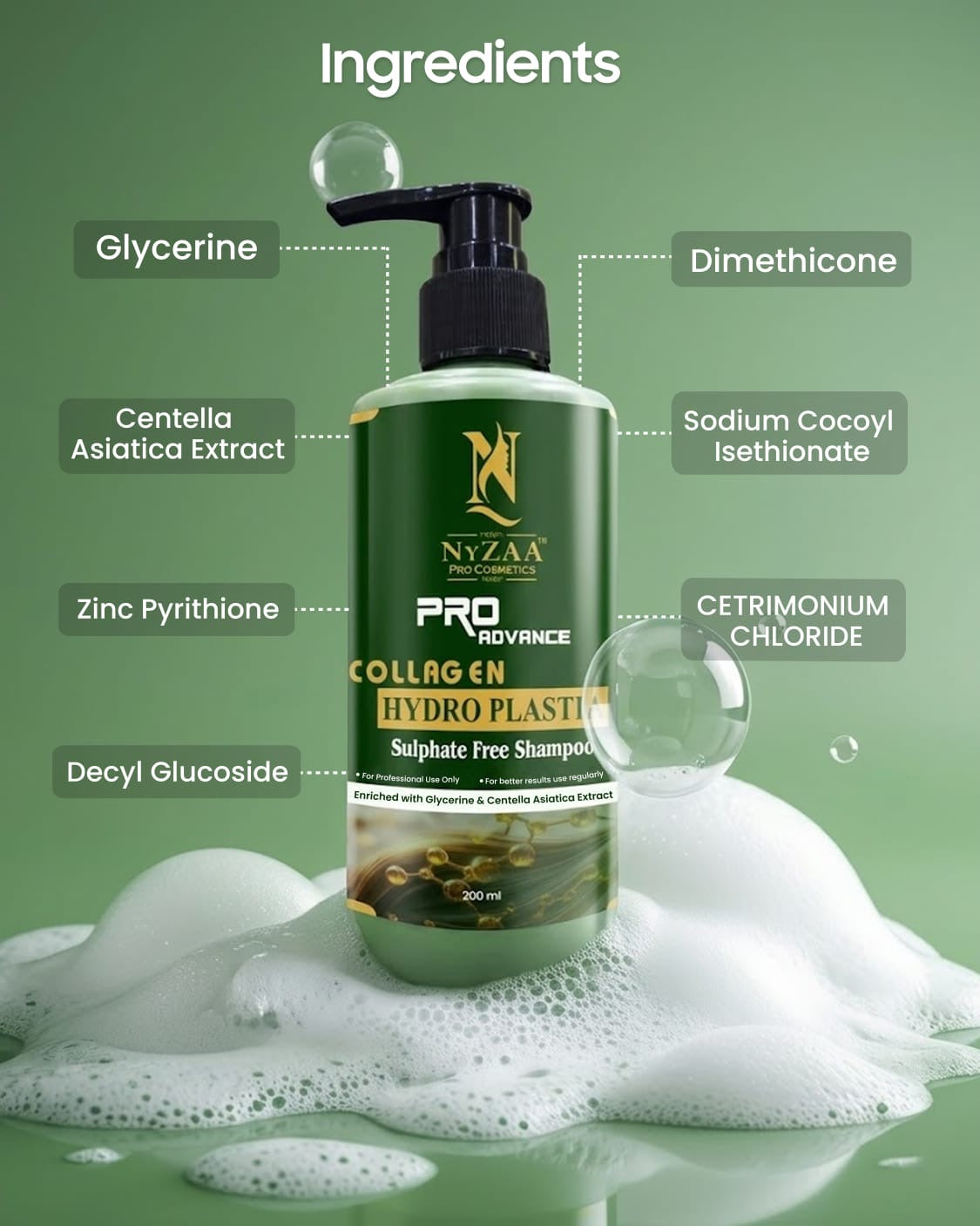 NyZAA Collagen Hydro Plastia Shampoo 200ml ( Home Use)