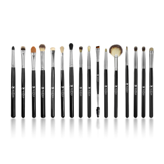NyZAA Pro Brush Set of 15pc, Perfect Solution of Face & Eyes,