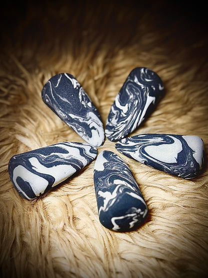 NyZAA Black Marble Blender ( long Shape) 1pc