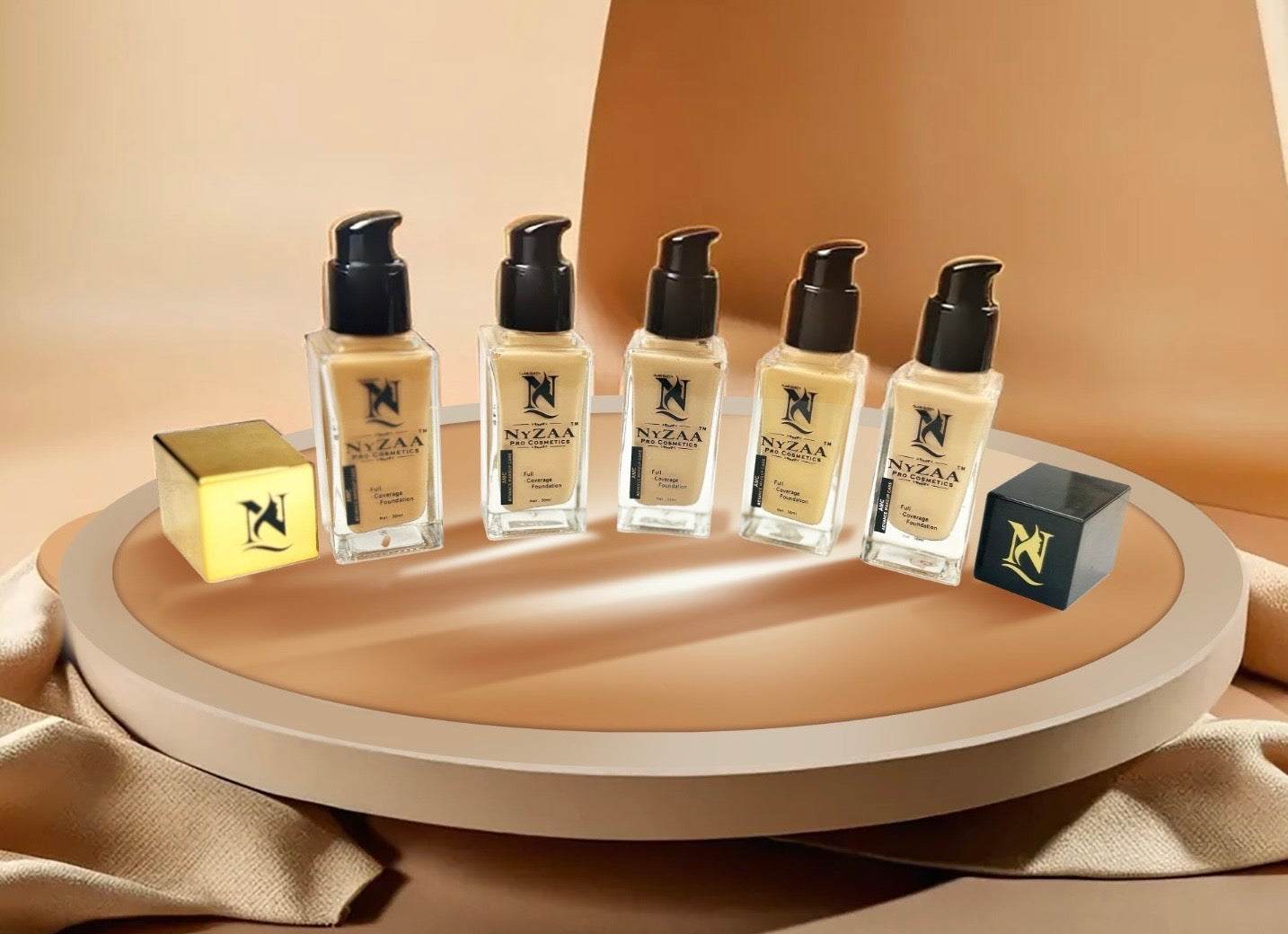 NyZAA HD Foundation (01 Delhi Fair) High Coverage & WaterProof Long Lasting Makeup,