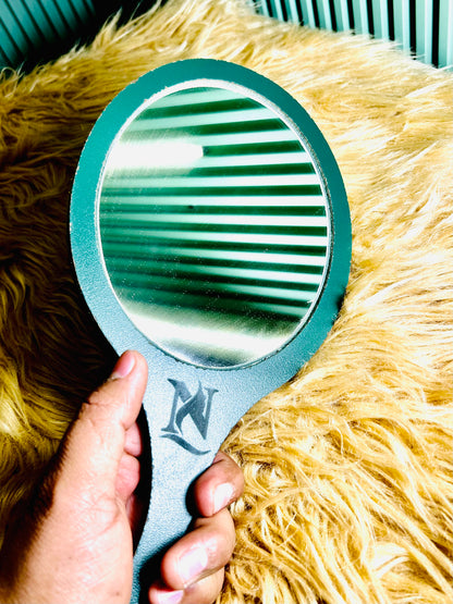 NyZAA EMAAN Hand Mirror Round, Travel Friendly