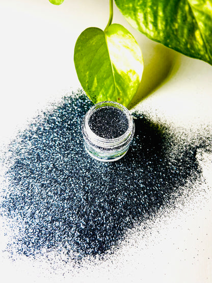 NyZAA Black Smokey Glitter Nc-G45, High Quality Pigmented