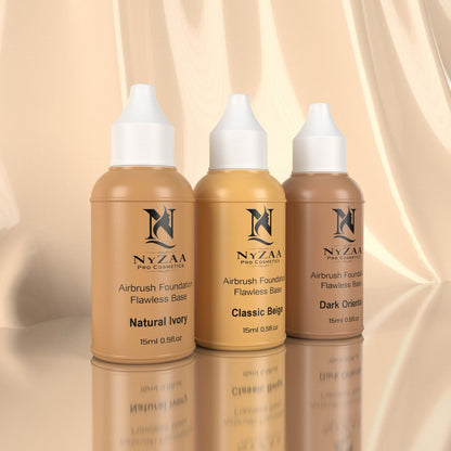 NyZAA Airbrush Liquid Foundation (3 Shades) + Thinner COMBO